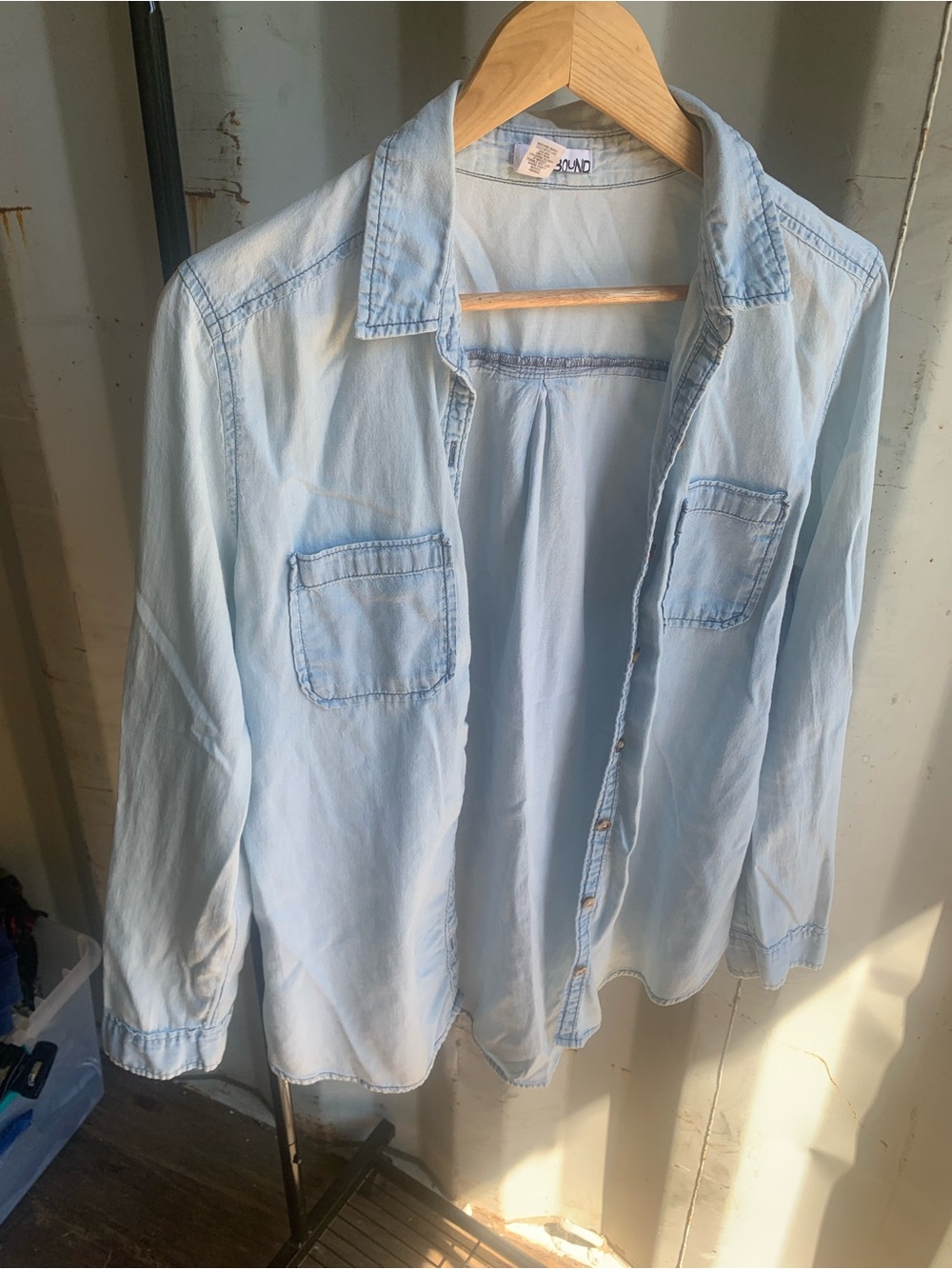 Abound Light Blue Denim Button-Down Shirt
